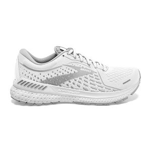 Brooks Adrenaline GTS 21 Women's Road Running Shoes White Grey Silver | ZA-MFL395061