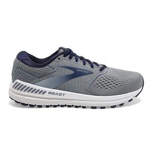 Brooks Beast 20 Men's Road Running Shoes Grey Blue White | ZA-NFH214560