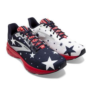 Brooks Launch 8 Women's Road Running Shoes Blue Red White | ZA-XSB154903