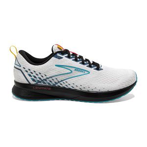 Brooks Levitate 5 Men's Road Running Shoes White Blue Black | ZA-MJB463259