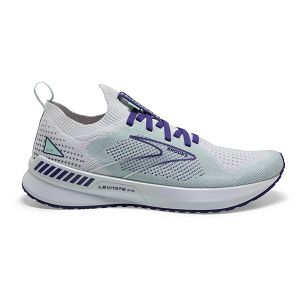 Brooks Levitate StealthFit GTS 5 Women's Road Running Shoes White Navy Blue | ZA-YPU470215