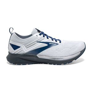 Brooks Ricochet 3 Men's Road Running Shoes White Grey Blue | ZA-QEF293164