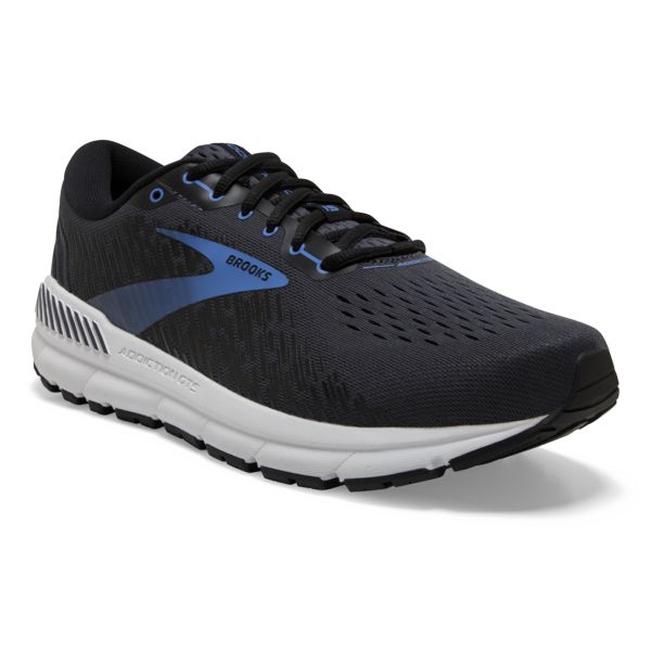 Brooks Addiction GTS 15 Men's Road Running Shoes Black Blue White | ZA-NYR742906