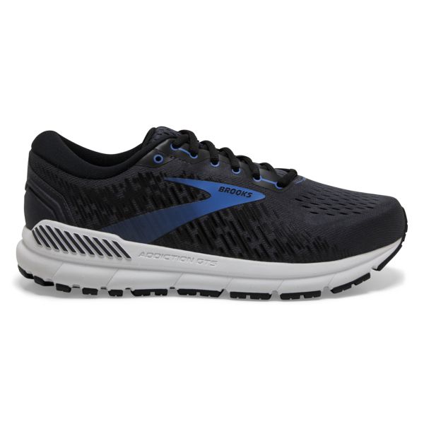 Brooks Addiction GTS 15 Men\'s Road Running Shoes Black Blue White | ZA-NYR742906