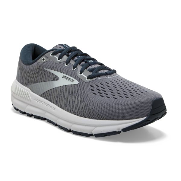 Brooks Addiction GTS 15 Women's Road Running Shoes Grey Navy White | ZA-HBR892065