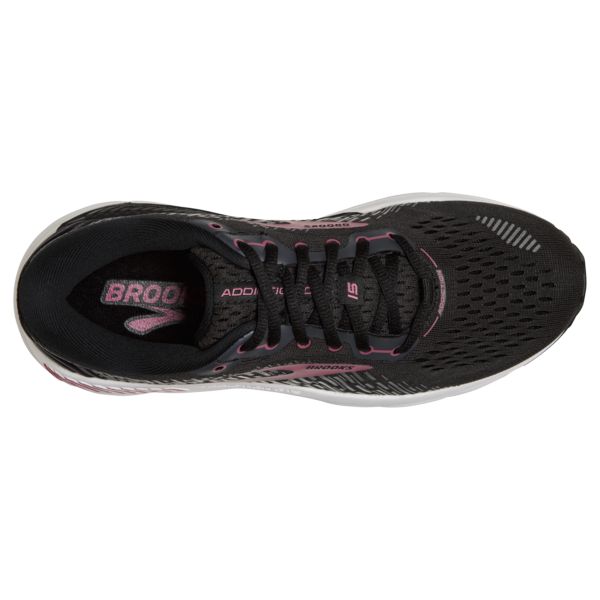 Brooks Addiction GTS 15 Women's Road Running Shoes Black Pink White | ZA-NMH127435