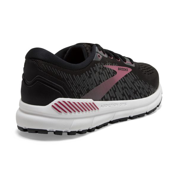 Brooks Addiction GTS 15 Women's Road Running Shoes Black Pink White | ZA-NMH127435