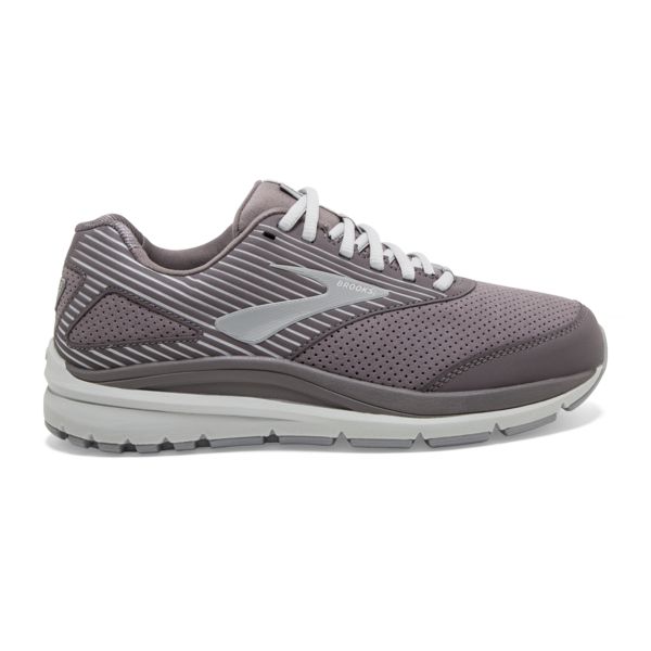 Brooks Addiction Walker Suede Women\'s Walking Shoes Grey White | ZA-DXJ306841