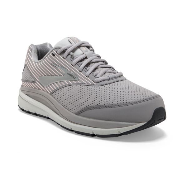 Brooks Addiction Walker Suede Women's Walking Shoes Grey Pink White | ZA-MEH036457