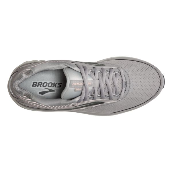 Brooks Addiction Walker Suede Women's Walking Shoes Grey Pink White | ZA-MEH036457