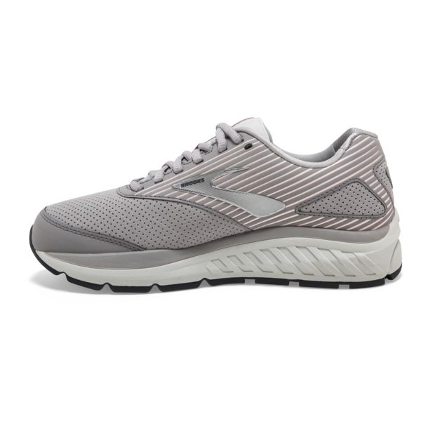 Brooks Addiction Walker Suede Women's Walking Shoes Grey Pink White | ZA-MEH036457