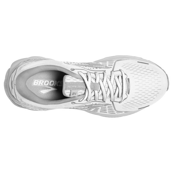 Brooks Adrenaline GTS 21 Women's Road Running Shoes White Grey Silver | ZA-MFL395061