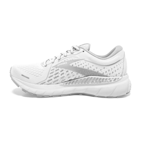 Brooks Adrenaline GTS 21 Women's Road Running Shoes White Grey Silver | ZA-MFL395061