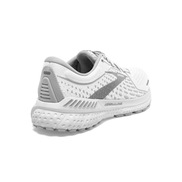 Brooks Adrenaline GTS 21 Women's Road Running Shoes White Grey Silver | ZA-MFL395061