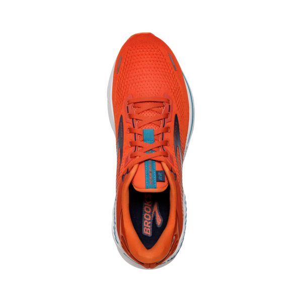 Brooks Adrenaline GTS 22 Men's Road Running Shoes Orange Blue White | ZA-FRO124095