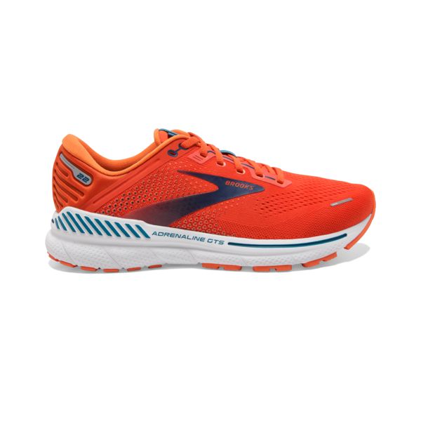 Brooks Adrenaline GTS 22 Men\'s Road Running Shoes Orange Blue White | ZA-FRO124095