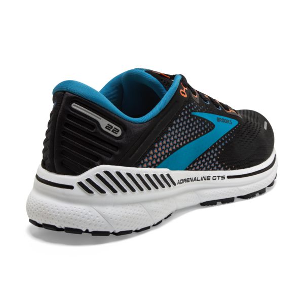 Brooks Adrenaline GTS 22 Men's Road Running Shoes Black Blue Orange | ZA-GRH546397