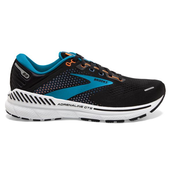 Brooks Adrenaline GTS 22 Men\'s Road Running Shoes Black Blue Orange | ZA-GRH546397