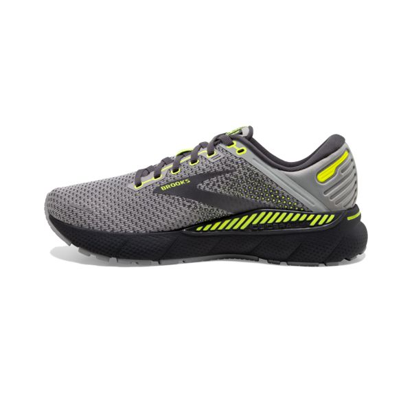 Brooks Adrenaline GTS 22 Men's Road Running Shoes Grey Yellow Black | ZA-LHY915068