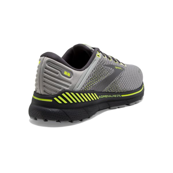 Brooks Adrenaline GTS 22 Men's Road Running Shoes Grey Yellow Black | ZA-LHY915068