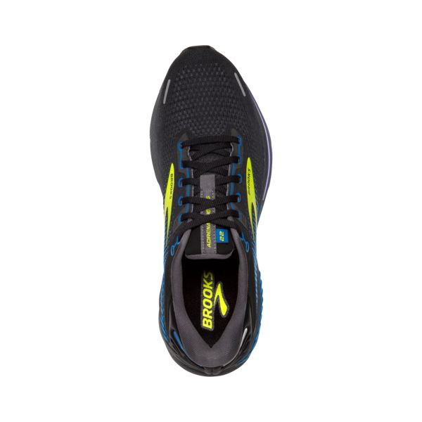 Brooks Adrenaline GTS 22 Men's Road Running Shoes Black Yellow Blue | ZA-PVM148590