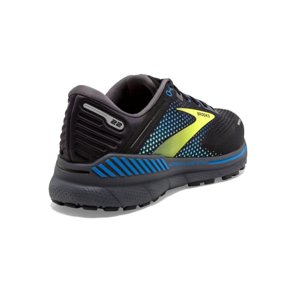 Brooks Adrenaline GTS 22 Men's Road Running Shoes Black Yellow Blue | ZA-PVM148590