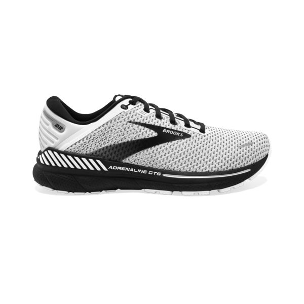 Brooks Adrenaline GTS 22 Men\'s Road Running Shoes White Grey Black | ZA-TFO578310