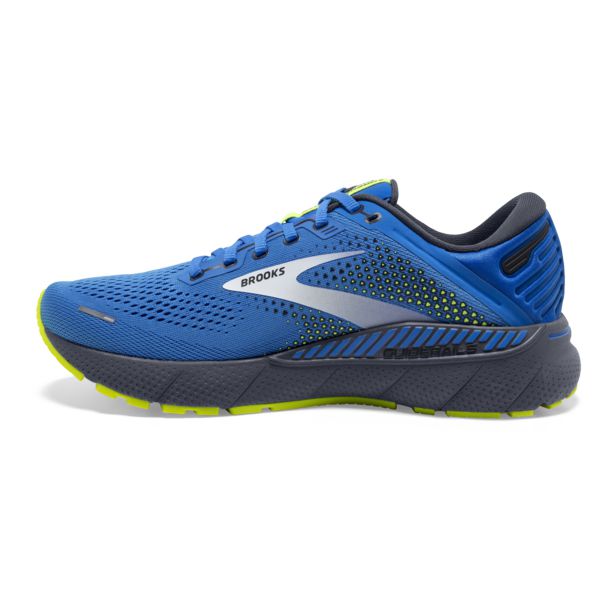 Brooks Adrenaline GTS 22 Men's Road Running Shoes Blue Silver Yellow | ZA-VRQ912654