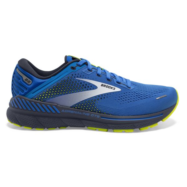 Brooks Adrenaline GTS 22 Men\'s Road Running Shoes Blue Silver Yellow | ZA-VRQ912654