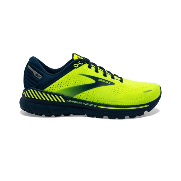 Brooks Adrenaline GTS 22 Men\'s Road Running Shoes Yellow Navy | ZA-YEI075316