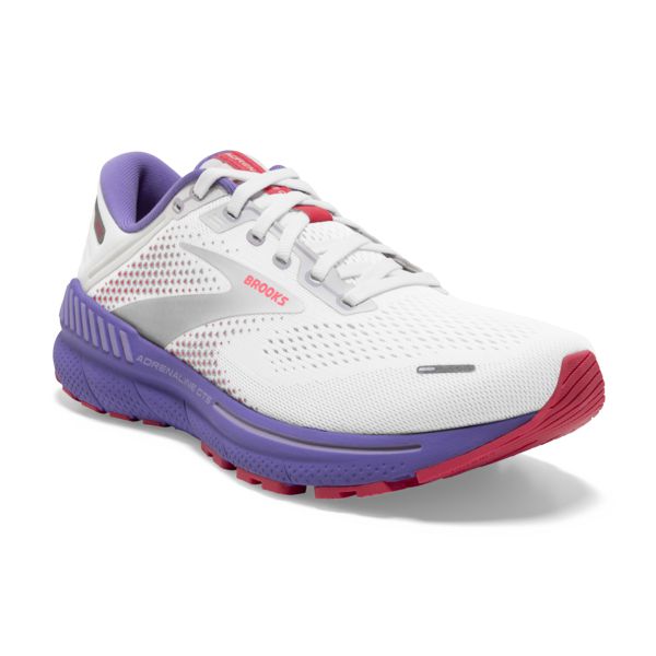 Brooks Adrenaline GTS 22 Women's Road Running Shoes White Coral Purple | ZA-AWG174320