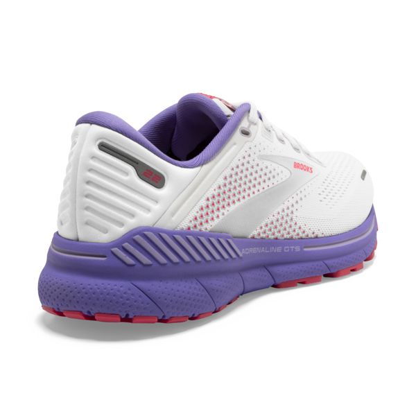 Brooks Adrenaline GTS 22 Women's Road Running Shoes White Coral Purple | ZA-AWG174320