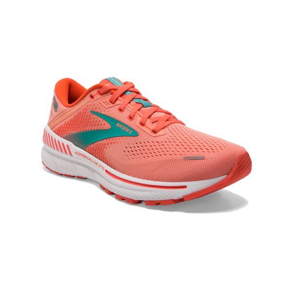 Brooks Adrenaline GTS 22 Women's Road Running Shoes Orange Green White | ZA-BFQ705623