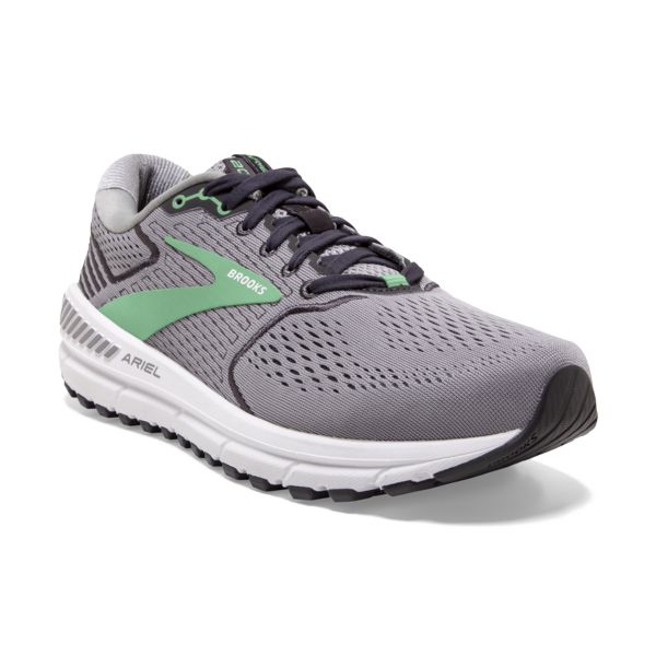 Brooks Ariel 20 Women's Road Running Shoes Grey Black Green | ZA-RTW673524