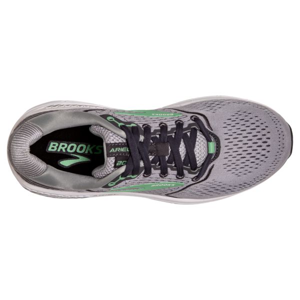 Brooks Ariel 20 Women's Road Running Shoes Grey Black Green | ZA-RTW673524