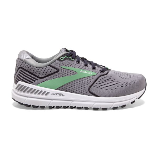 Brooks Ariel 20 Women\'s Road Running Shoes Grey Black Green | ZA-RTW673524