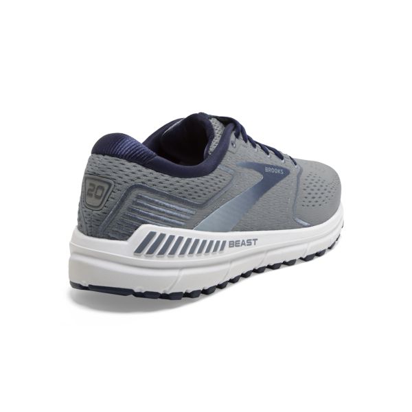 Brooks Beast 20 Men's Road Running Shoes Grey Blue White | ZA-NFH214560