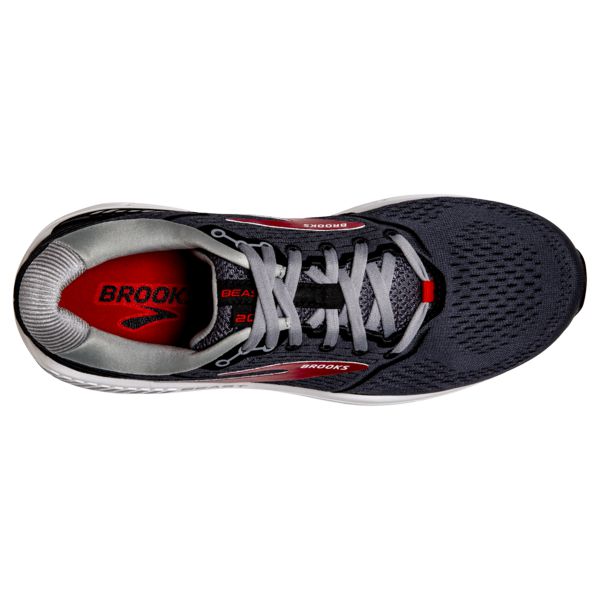 Brooks Beast 20 Men's Road Running Shoes Black Red White | ZA-VYJ417902