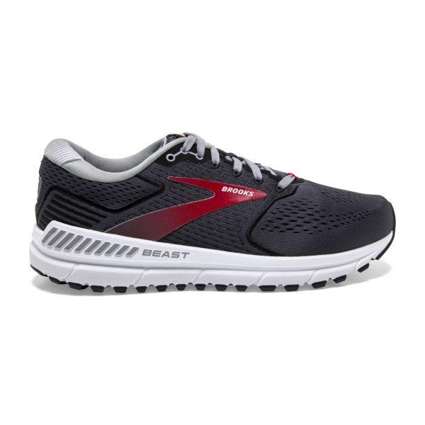 Brooks Beast 20 Men\'s Road Running Shoes Black Red White | ZA-VYJ417902