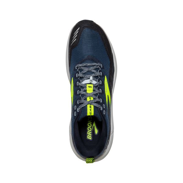 Brooks Cascadia 16 Men's Trail Running Shoes Navy Yellow Grey | ZA-FYH475639