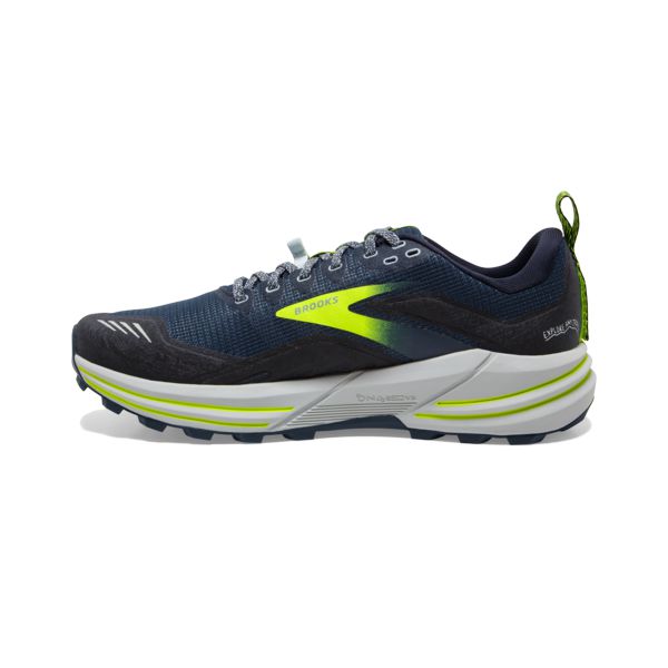 Brooks Cascadia 16 Men's Trail Running Shoes Navy Yellow Grey | ZA-FYH475639