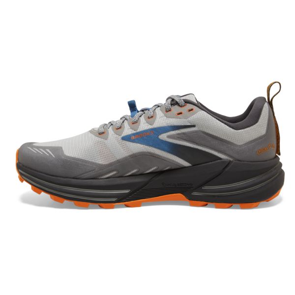 Brooks Cascadia 16 Men's Trail Running Shoes Grey Blue Orange | ZA-RFY849571