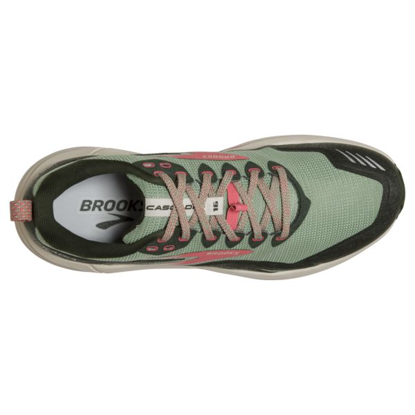 Brooks Cascadia 16 Women's Trail Running Shoes Green Red Brown | ZA-ZLH932015