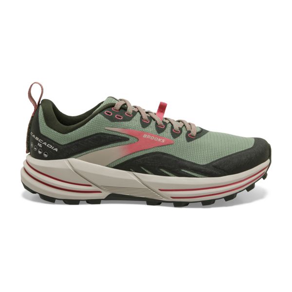 Brooks Cascadia 16 Women\'s Trail Running Shoes Green Red Brown | ZA-ZLH932015