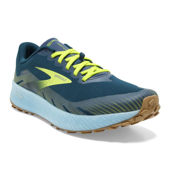 Brooks Catamount Men's Trail Running Shoes Blue Green Yellow | ZA-QXW945032