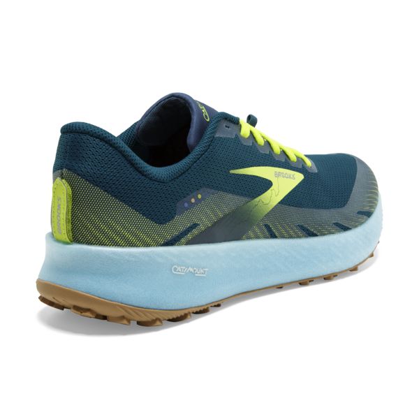 Brooks Catamount Men's Trail Running Shoes Blue Green Yellow | ZA-QXW945032