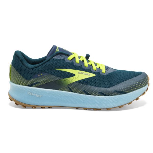 Brooks Catamount Men\'s Trail Running Shoes Blue Green Yellow | ZA-QXW945032