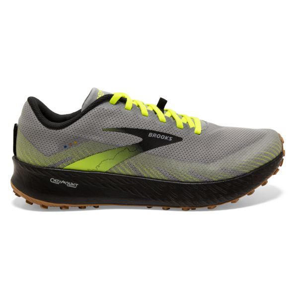 Brooks Catamount Men\'s Trail Running Shoes Grey Yellow Black | ZA-SHQ743205