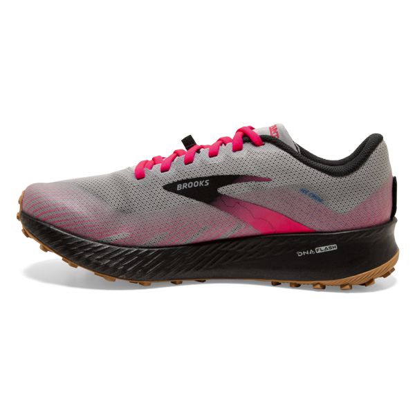 Brooks Catamount Women's Trail Running Shoes Grey Black Pink | ZA-IQZ917023