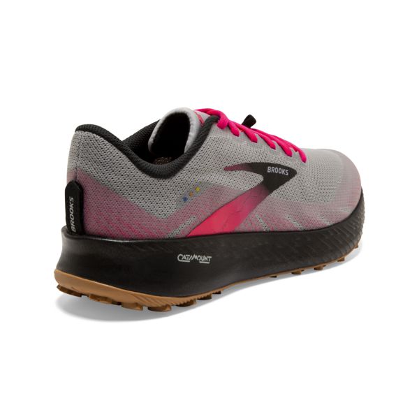 Brooks Catamount Women's Trail Running Shoes Grey Black Pink | ZA-IQZ917023